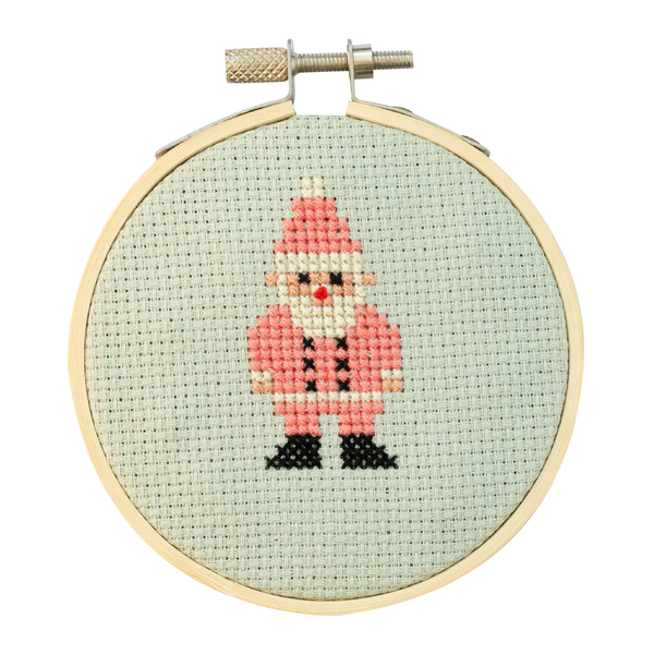 Santa Cross Stitch Kit <br> Small Hoop