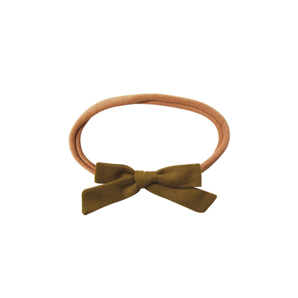 Mini Bow Headband - fennel solid