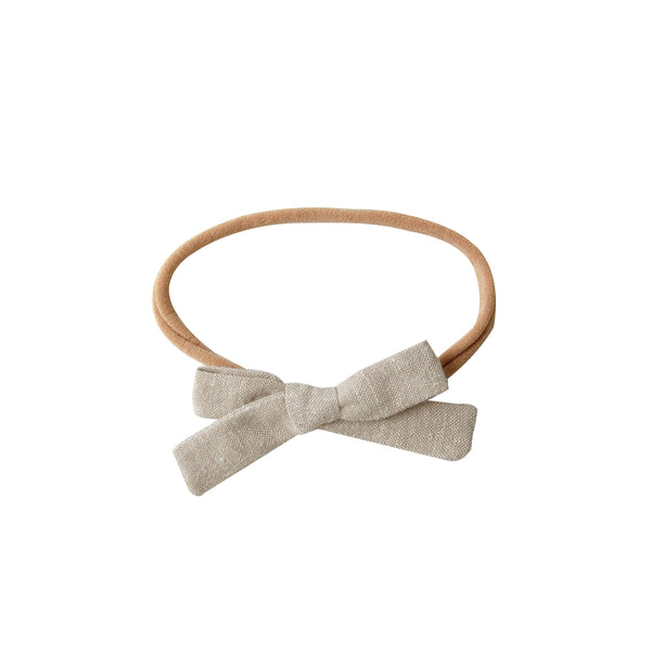 Mini Bow Headband - wheat