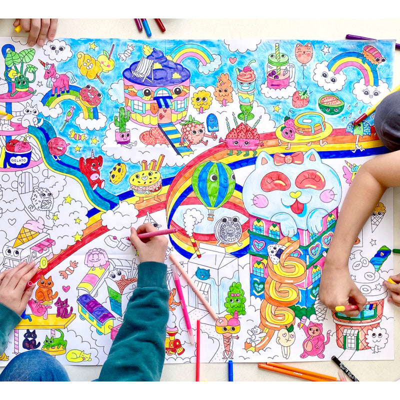 Giant Coloring Poster - Kawaii <br> OMY