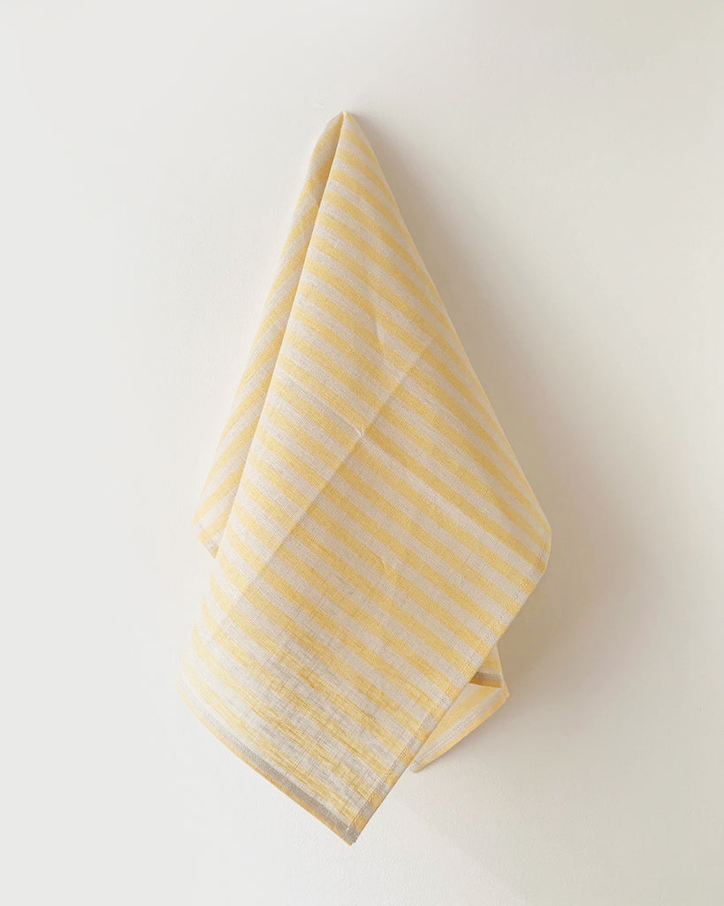 Kitchen Cloth - Yellow and Natural Stripe <br>Fog Linen