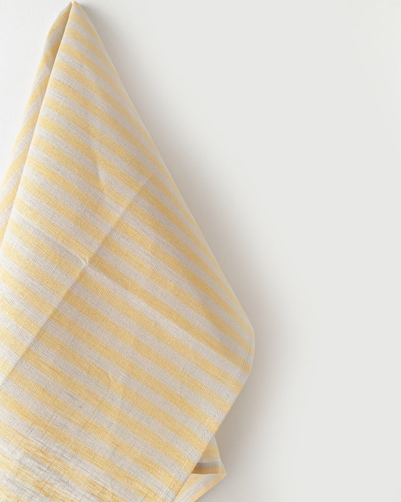 Kitchen Cloth - Yellow and Natural Stripe <br>Fog Linen