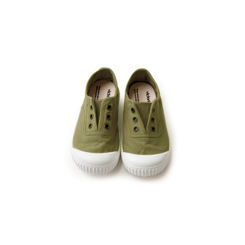 Organic Canvas Sneakers - olive <br> Victoria