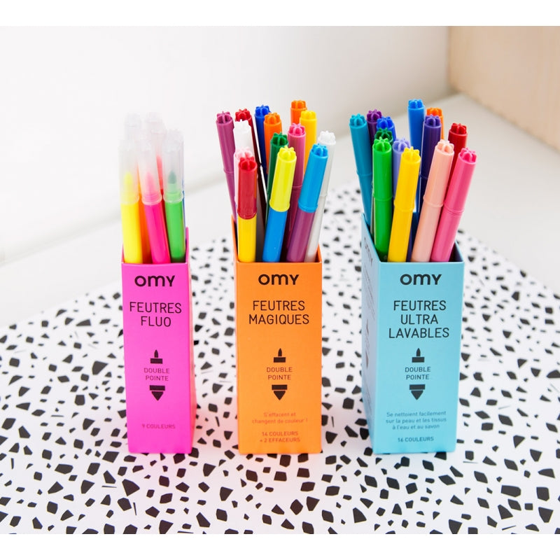 16 ULTRA WASHABLE MARKERS<br> OMY