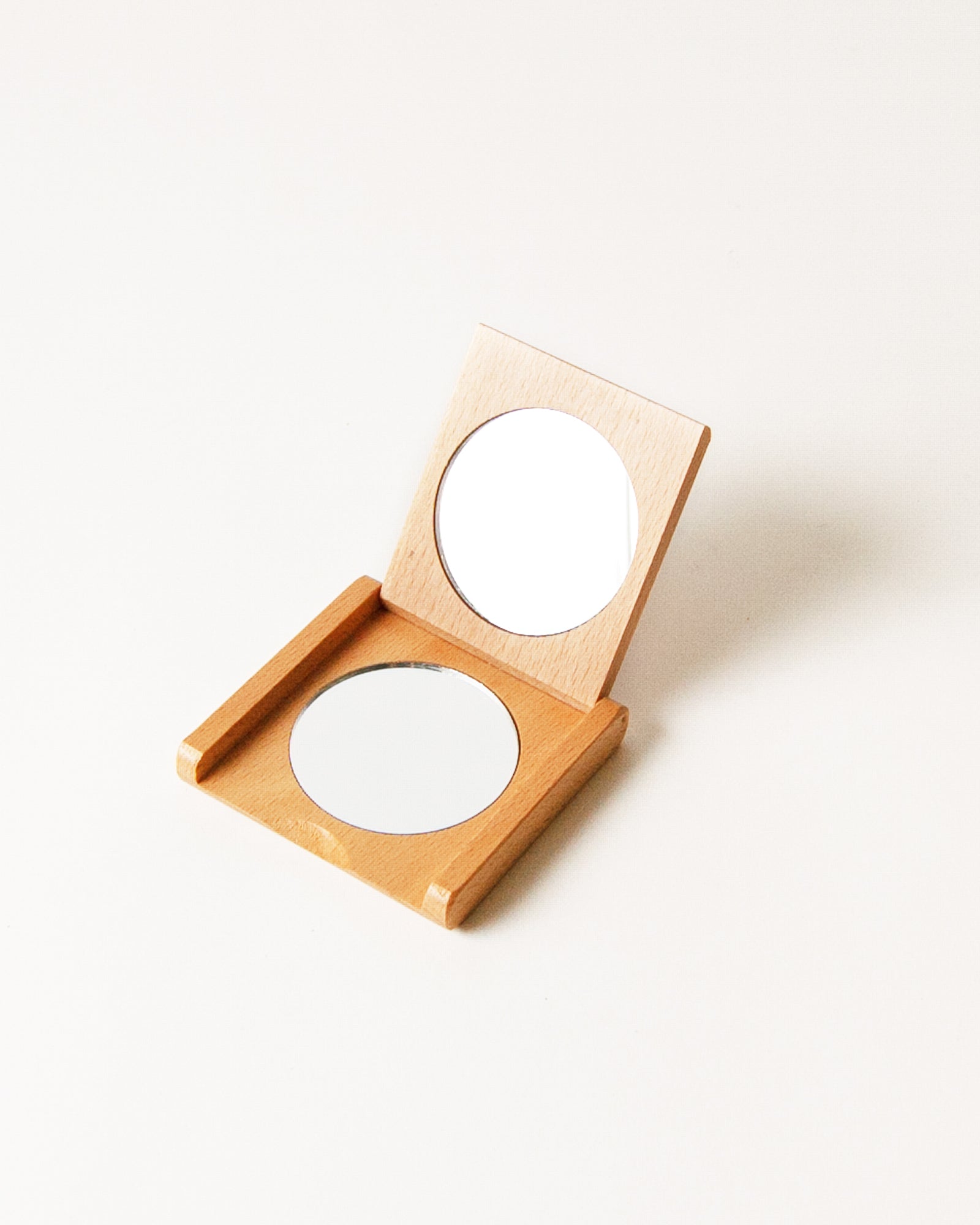 Wooden Pocket Folding Mirror