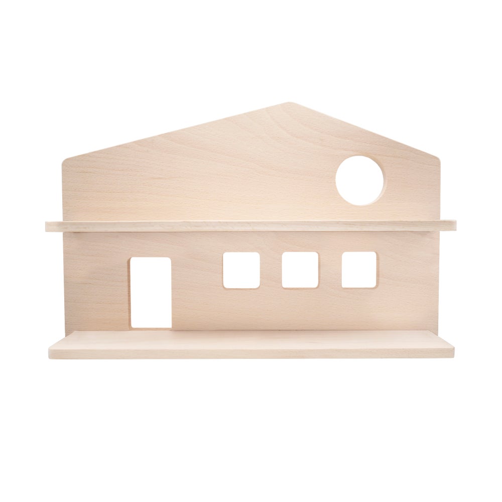 Natural wood house shelf Briki Vroom Vroom