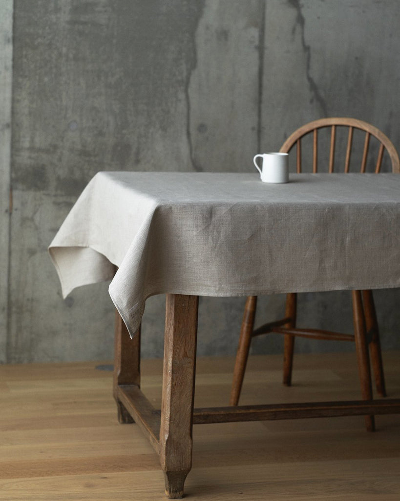 Linen Tablecloth natural <br> fog linen