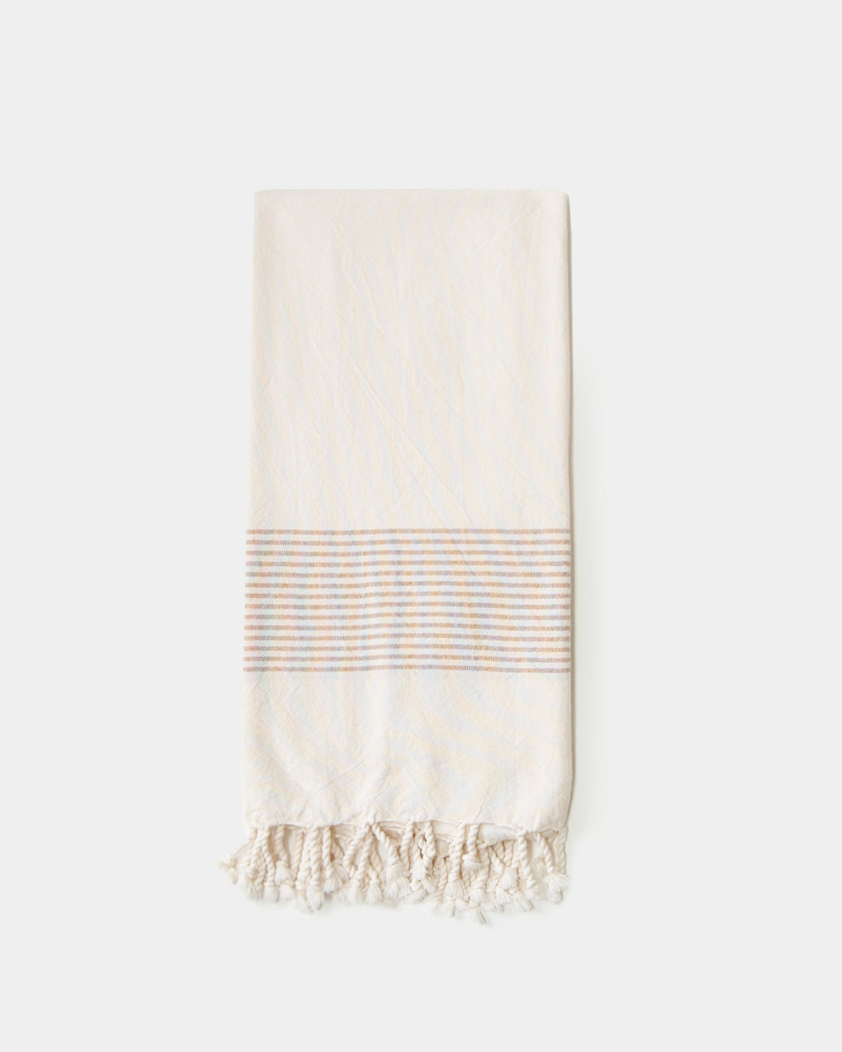 Organic Turkish Towel - Tan Stripes