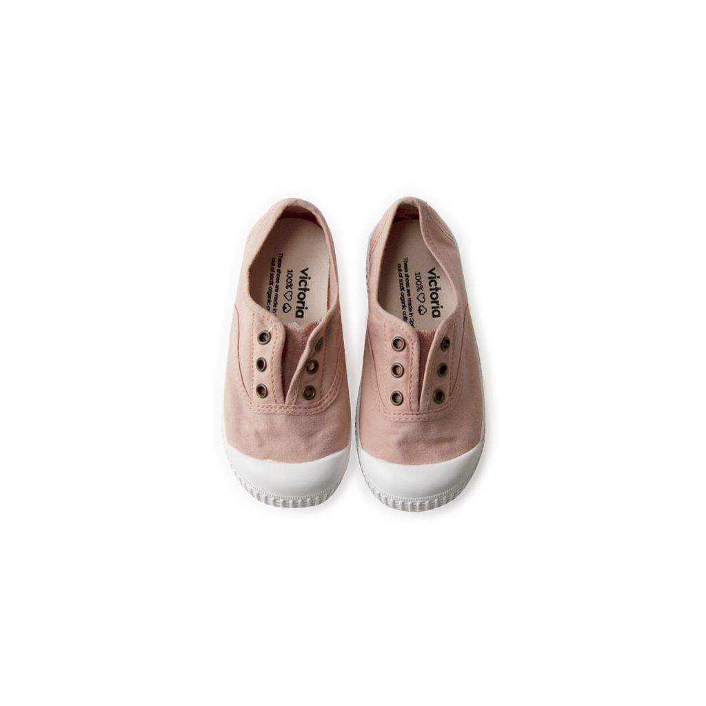 Organic Canvas Sneakers - ballet pink  <br> Victoria