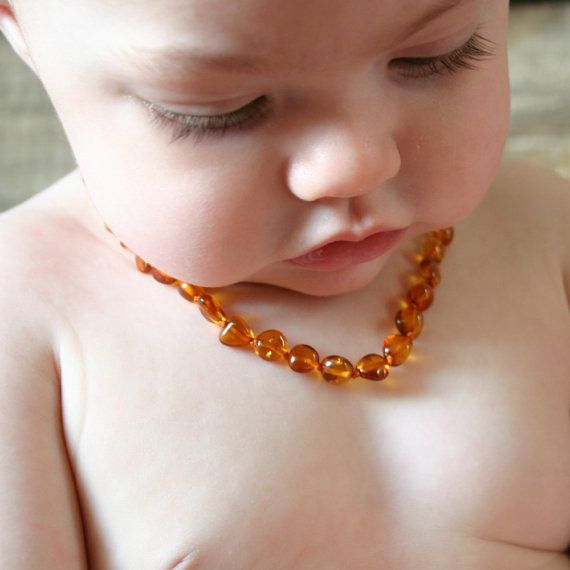 Raw Baltic Amber Necklace cognac Canyon Leaf